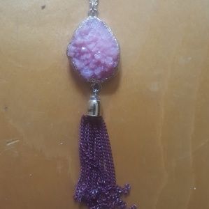 Long Necklace with Drop Pendant